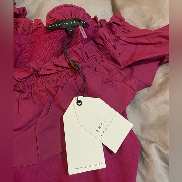English Factory Fuchsia Ruffle Dress - Picture 7 of 7